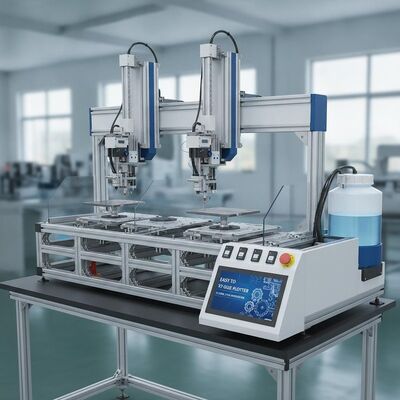 XY Glue Plotter Klebemaschine mit flexibler Arbeitsplatzwahl für bis zu vier Bediener und 24-Stunden-Arbeitszeit